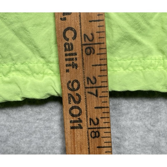 Vtg Italian Club By Aldo Gianne Neon Green Pullover 1/2 Zip Nylon‎ Windbreaker - Picture 7 of 8